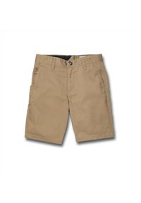 Spodenki turystyczne dla dzieci Volcom Frickin Chino. Kolor: brązowy. Materiał: bawełna, poliester