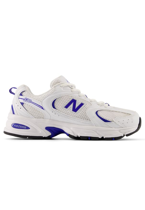 Buty unisex New Balance U530CSJ – białe. Kolor: biały. Materiał: syntetyk, materiał. Szerokość cholewki: normalna. Sezon: lato. Sport: turystyka piesza