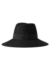 MAISON MICHEL PARIS - Czarny kapelusz Kate. Kolor: czarny. Materiał: materiał. Wzór: aplikacja #3