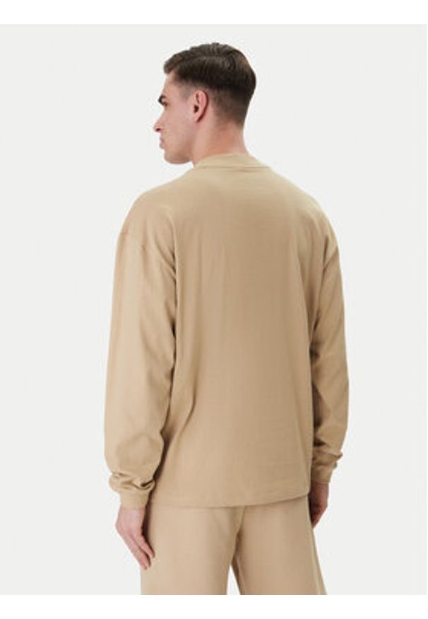 Hugo - HUGO Bluza Daposo 50511029 Beżowy Relaxed Fit. Kolor: beżowy. Materiał: bawełna