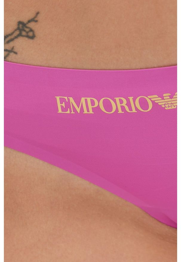 Emporio Armani Underwear stringi kolor fioletowy. Kolor: fioletowy