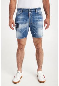 Spodenki męskie jeansowe Marine DSQUARED2. Materiał: jeans. Styl: marine