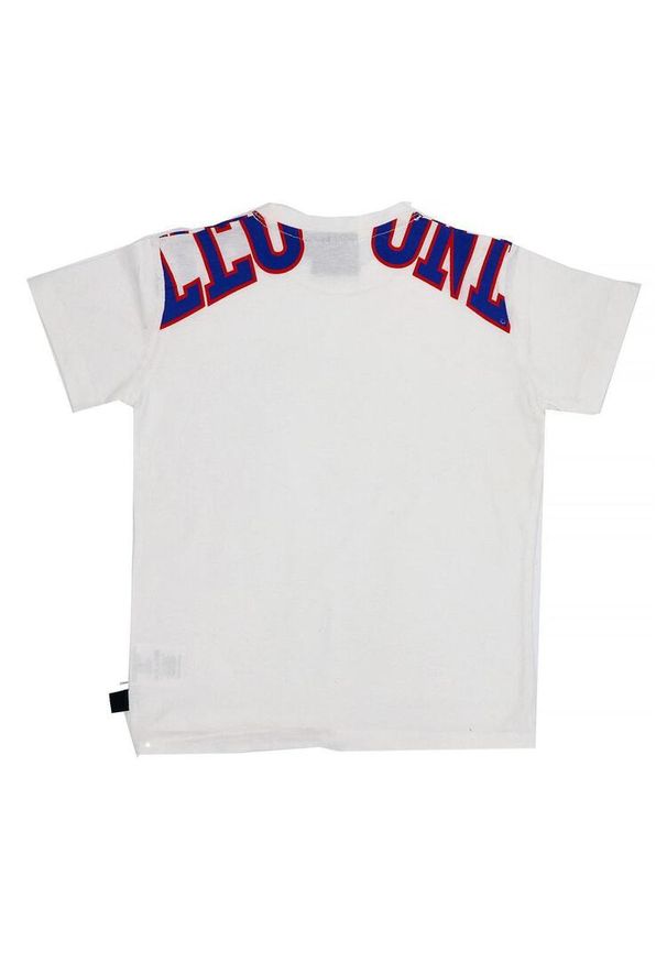 LEONE 1947 APPAREL - Koszulka sportowa z krótkim rękawem dziecięca duże logo. Kolor: biały. Długość rękawa: krótki rękaw. Długość: krótkie. Sport: joga i pilates