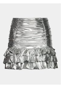 Kontatto Spódnica mini MR1045 Srebrny Regular Fit. Kolor: srebrny. Materiał: syntetyk #4