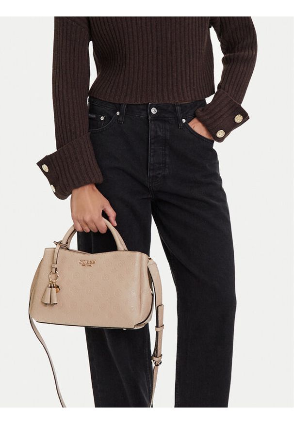 Guess Torebka Phoebe HWPD96 65060 Beżowy. Kolor: beżowy. Materiał: skórzane