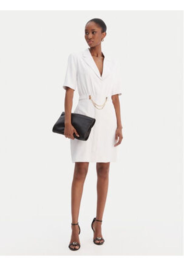 Fracomina Sukienka koktajlowa FS25SD1001W47601 Biały Regular Fit. Kolor: biały. Materiał: syntetyk. Styl: wizytowy