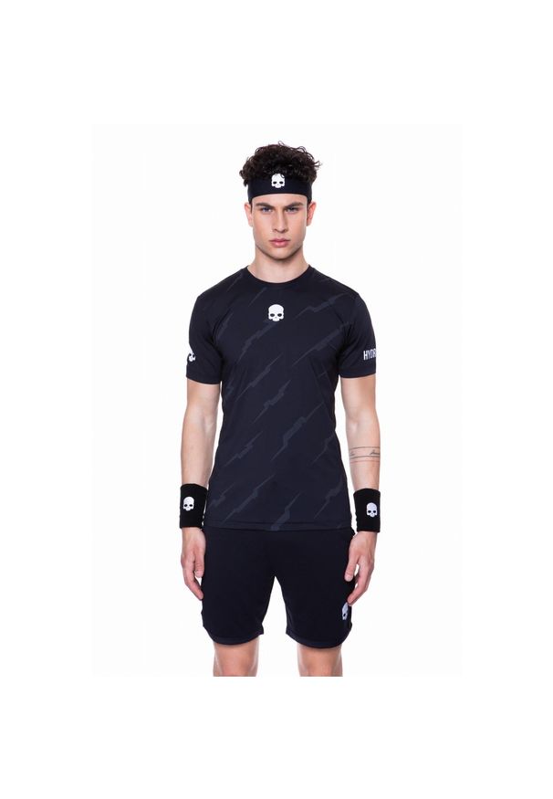 HYDROGEN - Koszulka tenisowa męska z krótkim rekawem Hydrogen. Kolor: wielokolorowy, czarny, szary. Długość: krótkie. Sport: tenis