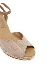 TOMMY HILFIGER - Tommy Hilfiger Espadryle Chambray High Wedge Espadrille FW0FW08588 Beżowy. Kolor: beżowy. Materiał: materiał #5