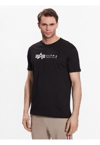 Alpha Industries Komplet 2 t-shirtów Alpha Label 118534 Czarny Regular Fit. Kolor: czarny. Materiał: bawełna
