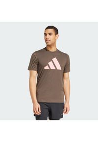 Adidas - Train Essentials Feelready Logo Training Tee. Kolor: różowy. Materiał: materiał