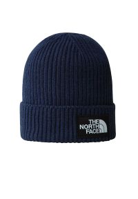 Czapka The North Face Logo Box Beanie 0A3FJX8K21 - granatowa. Kolor: niebieski. Materiał: akryl. Wzór: aplikacja. Styl: klasyczny #1