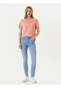 Calvin Klein Jeans T-Shirt Classic Logo LV047C854G Pomarańczowy Regular Fit. Kolor: pomarańczowy. Materiał: bawełna #4