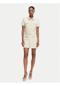 Guess Spódnica mini W6RD57 KCMU2 Beżowy Classic Fit. Kolor: beżowy. Materiał: syntetyk #5