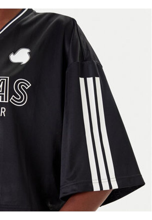 Adidas - adidas T-Shirt Tiro Cut 3-Stripes JG4097 Czarny Oversize. Kolor: czarny. Materiał: syntetyk