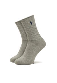 Polo Ralph Lauren Skarpety wysokie damskie 455846847013 Szary. Kolor: szary. Materiał: materiał, bawełna