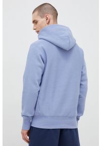Champion bluza męska kolor niebieski z kapturem melanżowa. Typ kołnierza: kaptur. Kolor: niebieski. Długość rękawa: długi rękaw. Długość: długie. Wzór: melanż #3