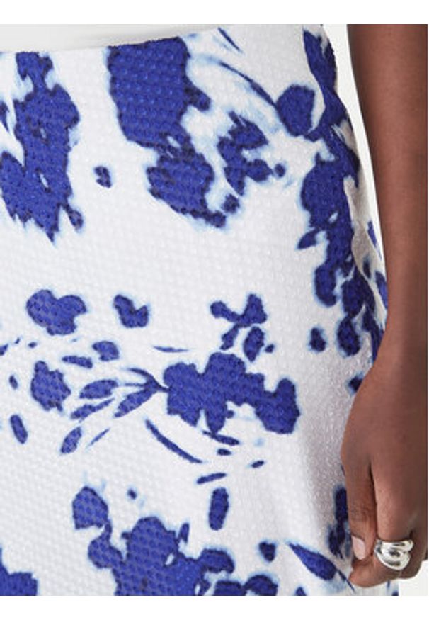 Calvin Klein Spódnica midi LV044F608G Biały Regular Fit. Kolor: biały. Materiał: syntetyk