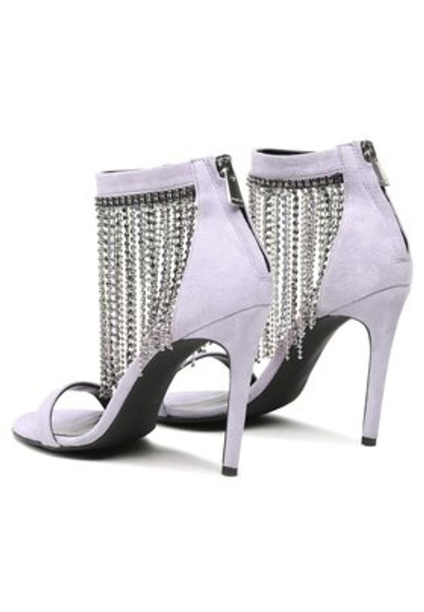 Pinko - PINKO Sandały Salome Sandalo PE 23 BLKS1 100593 A0NM Fioletowy. Kolor: fioletowy. Materiał: zamsz, skóra