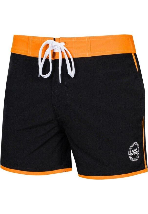 Spodenki kąpielowe męskie Aqua Speed Axel. Kolor: czarny, pomarańczowy, wielokolorowy. Styl: sportowy