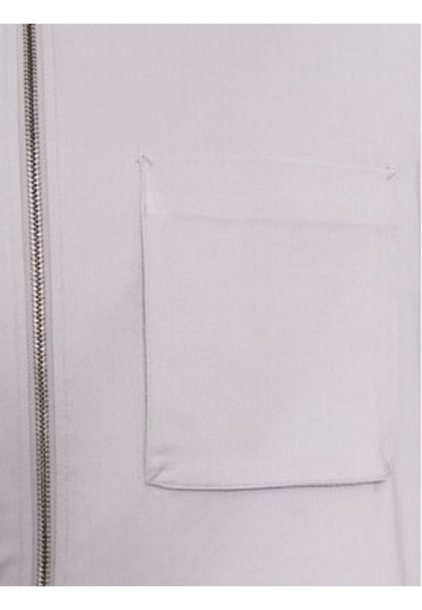 Calvin Klein Kurtka przejściowa Cotton 3D Pockets Overshirt K10K112356 Szary Regular Fit. Kolor: szary. Materiał: syntetyk