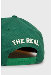Superdry czapka kolor zielony z aplikacją. Kolor: zielony. Wzór: aplikacja