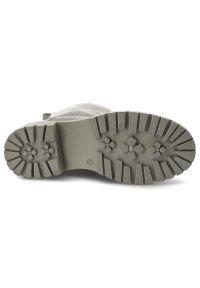 Szare Botki Menbur Wygodne Obuwie Damskie Z Cyrkoniami. Okazja: na co dzień. Zapięcie: zamek. Kolor: szary. Materiał: materiał. Wzór: aplikacja. Styl: casual, klasyczny #4