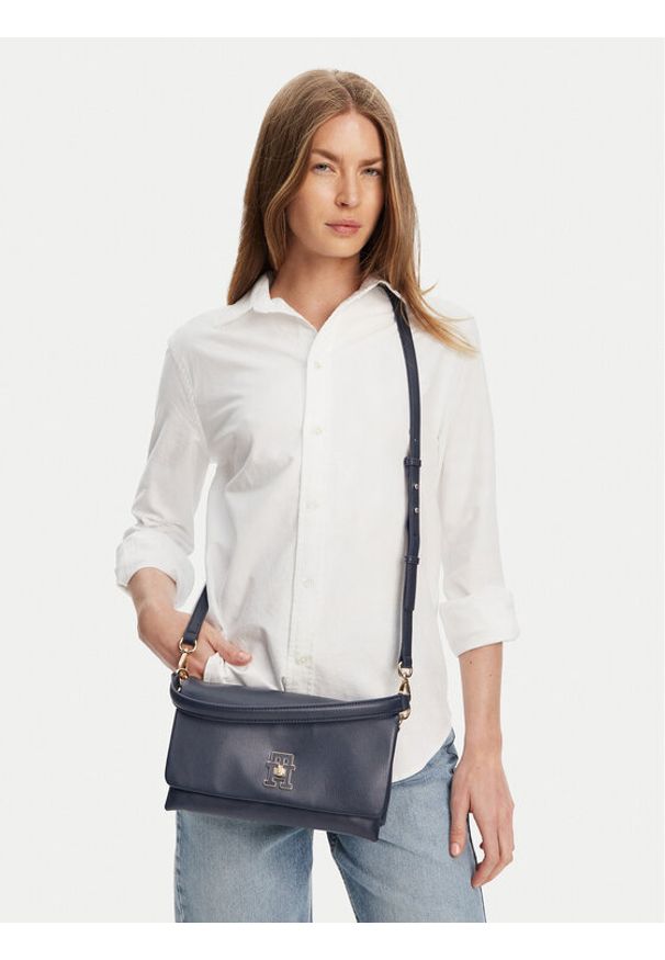 TOMMY HILFIGER - Tommy Hilfiger Torebka Th Modern Conv Crossover AW0AW17465 Granatowy. Kolor: niebieski. Materiał: skórzane