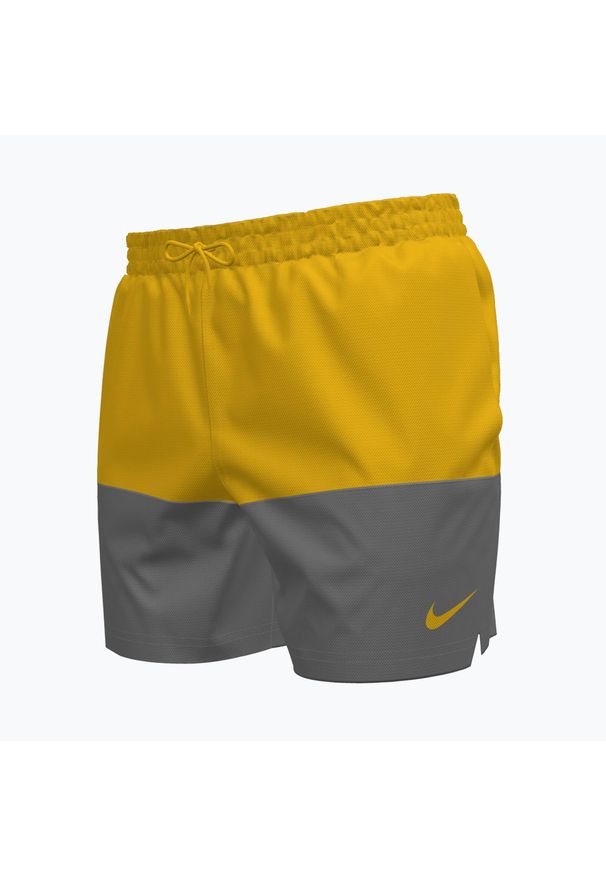 Szorty kąpielowe męskie Nike Split 5" Volley. Kolor: żółty