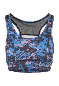 Biustonosz damski Urban Classics tech mesh. Kolor: niebieski, wielokolorowy, czarny. Materiał: mesh #1