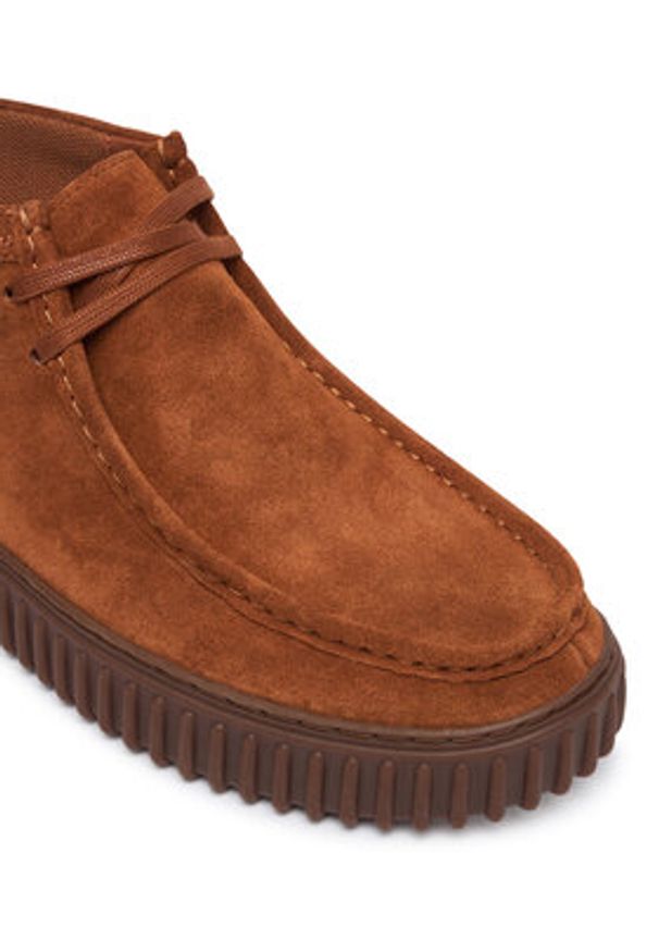 Clarks Półbuty Torhill Hi 26327243 Pomarańczowy. Kolor: pomarańczowy. Materiał: skóra, zamsz