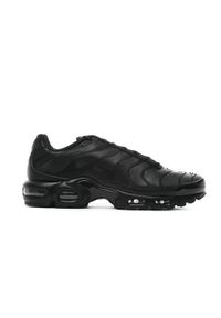 Buty do chodzenia męskie Nike Air Max Plus. Kolor: czarny. Materiał: materiał, skóra. Szerokość cholewki: normalna. Model: Nike Air Max. Sport: turystyka piesza