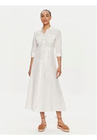only - ONLY Sukienka koszulowa Callie 15318799 Biały Regular Fit. Kolor: biały. Materiał: bawełna. Typ sukienki: koszulowe #6