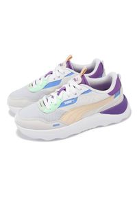 Buty damskie Puma Runtamed Platform. Kolor: biały, beżowy, fioletowy, wielokolorowy. Obcas: na platformie