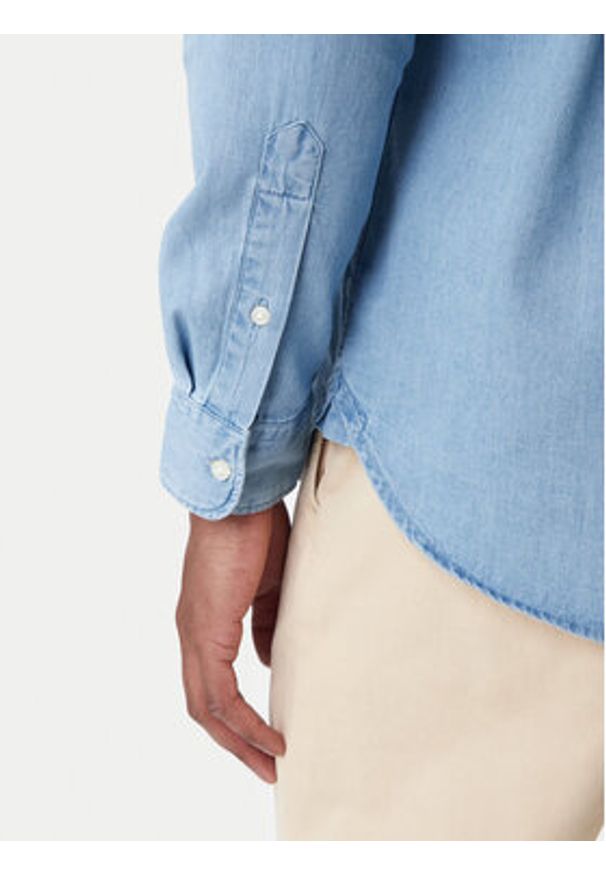 TOMMY HILFIGER - Tommy Hilfiger Koszula jeansowa Bedford MW0MW41689 Niebieski Regular Fit. Kolor: niebieski. Materiał: bawełna