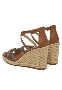 Michael Kors Espadryle Mandy Wedge 40R5MAMS2B Brązowy. Kolor: brązowy. Materiał: skóra