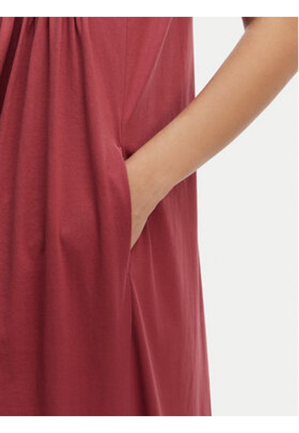 Weekend Max Mara Sukienka codzienna Ricordo 2615621022 Bordowy Regular Fit. Okazja: na co dzień. Kolor: czerwony. Materiał: bawełna. Typ sukienki: proste. Styl: casual
