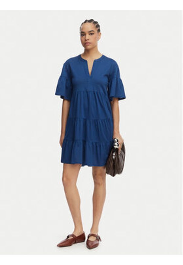Weekend Max Mara Sukienka codzienna Saggina 2615621042 Niebieski Regular Fit. Okazja: na co dzień. Kolor: niebieski. Materiał: bawełna. Typ sukienki: proste. Styl: casual