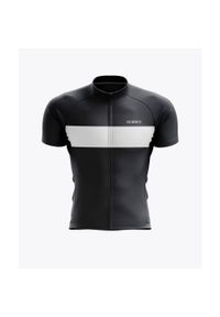ACELERA - Męska koszulka kolarska Essential z krótkim rękawem. Kolor: czarny, wielokolorowy, biały. Materiał: materiał. Długość rękawa: krótki rękaw. Długość: krótkie. Sport: kolarstwo #1