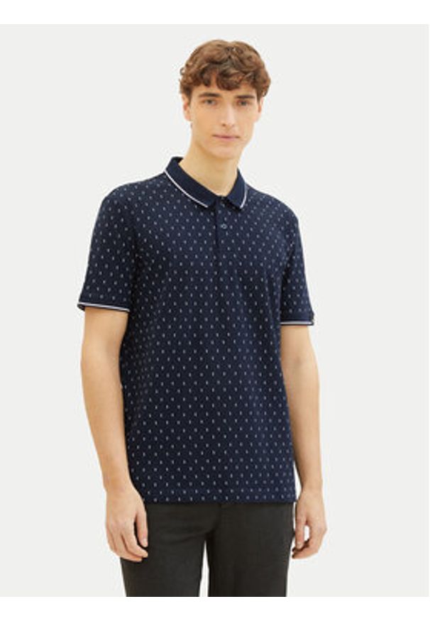 Tom Tailor Denim Polo 1040465 Granatowy Regular Fit. Typ kołnierza: polo. Kolor: niebieski. Materiał: bawełna