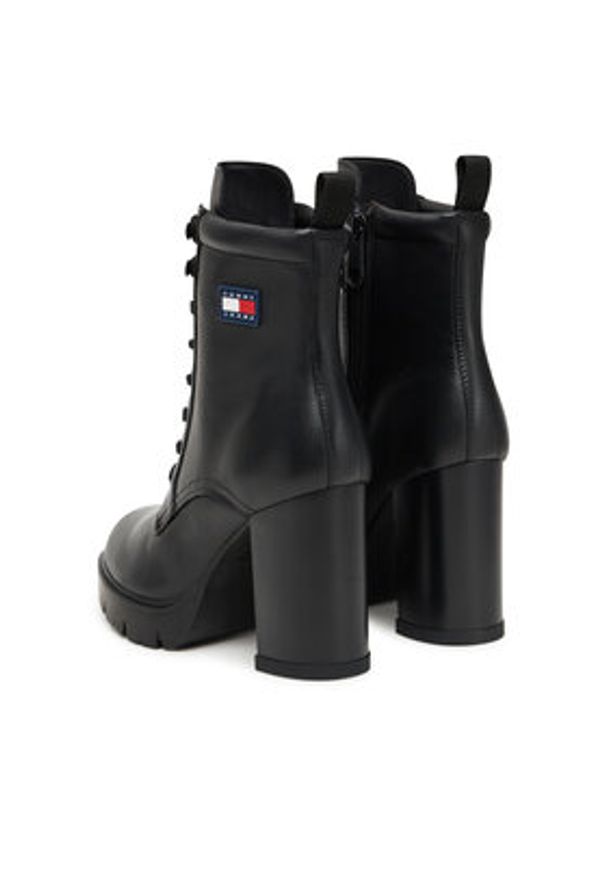 Tommy Jeans Trzewiki Tjw Lace Up EN0EN02832 Czarny. Kolor: czarny. Materiał: skóra
