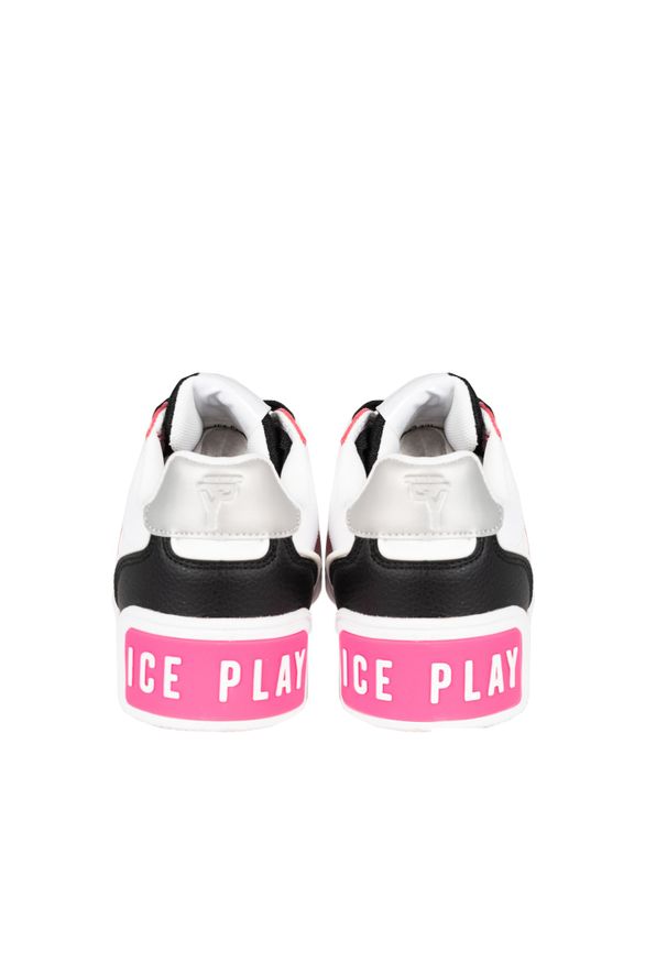Ice Play Sneakersy | KURW003W3YM1 | Kobieta | Biały, Różowy. Nosek buta: okrągły. Kolor: różowy, biały, wielokolorowy. Materiał: tkanina, skóra ekologiczna