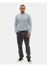 Pepe Jeans Sweter Essential PM702512 Błękitny Regular Fit. Kolor: niebieski. Materiał: bawełna #4