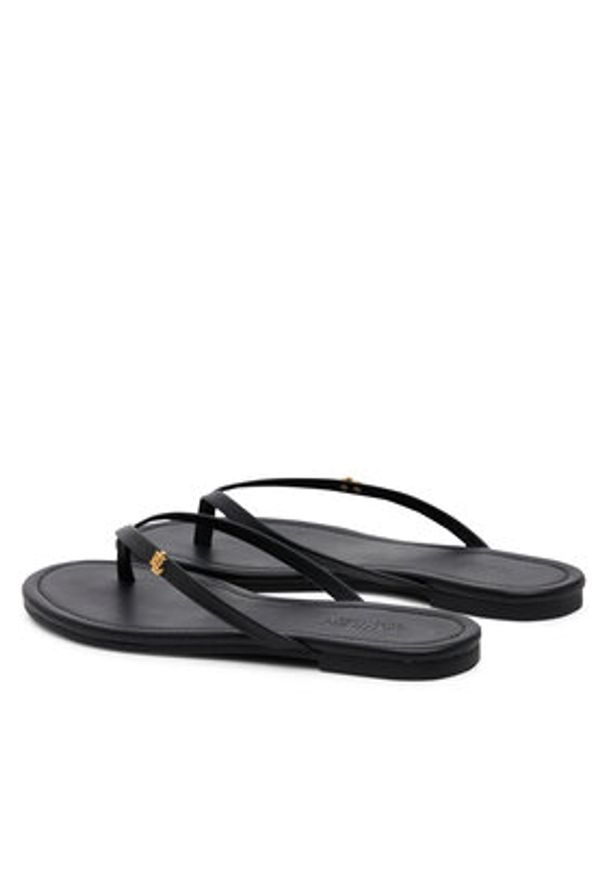 Lauren Ralph Lauren - LAUREN RALPH LAUREN Japonki Raquel 802953931001 Czarny. Kolor: czarny. Materiał: skóra