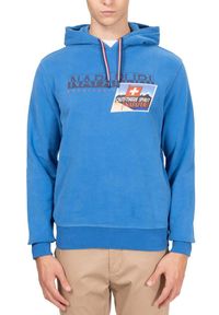 Bluza męska Napapijri B-Portalet Hooded. Kolor: niebieski