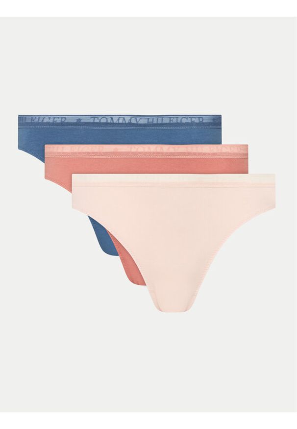 TOMMY HILFIGER - Tommy Hilfiger Komplet 3 par fig klasycznych UW0UW05184 Kolorowy. Materiał: bawełna. Wzór: kolorowy