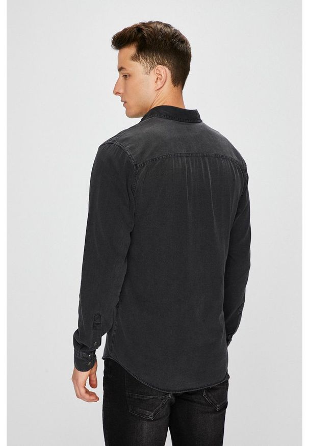 Jack & Jones - Koszula. Okazja: na co dzień. Typ kołnierza: kołnierzyk klasyczny. Kolor: szary. Materiał: tkanina. Styl: klasyczny, casual
