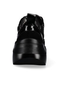 Arturo Vicci - Sneakersy czarne skóra węża. Okazja: na co dzień. Kolor: czarny. Materiał: skóra #3