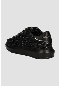 Karl Lagerfeld - KARL LAGERFELD Czarne sneakersy KAPRI Karl NFT Lo Lace. Kolor: czarny