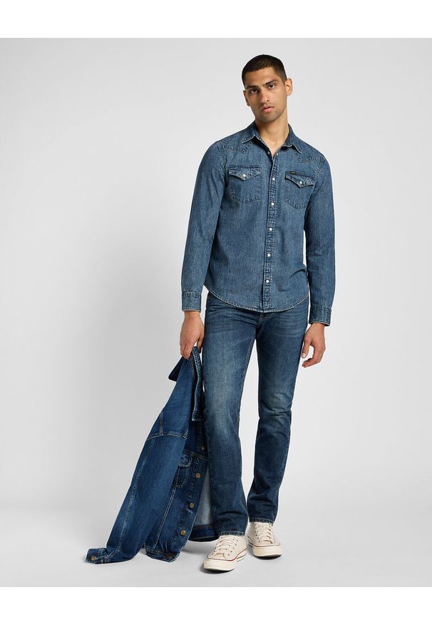 Lee - LEE MĘSKIE SPODNIE JEANSOWE DAREN ZIP FLY VOYAGE 112355906 L707008613