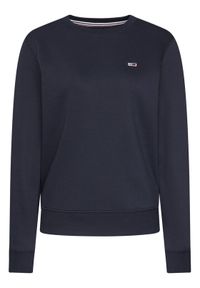 Tommy Jeans Bluza Fleece DW0DW09227 Granatowy Regular Fit. Kolor: niebieski. Materiał: syntetyk